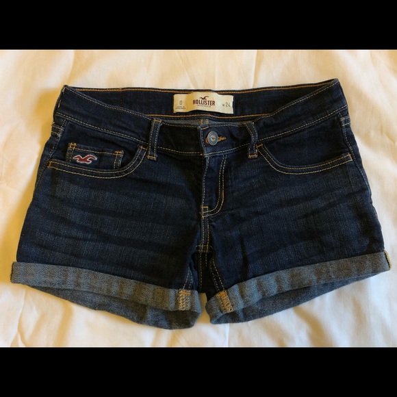 Hollister Dark Wash Denim Shorts - Picture 1 of 4